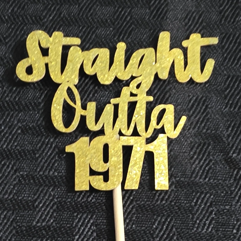 Gold Cake Topper Decoration